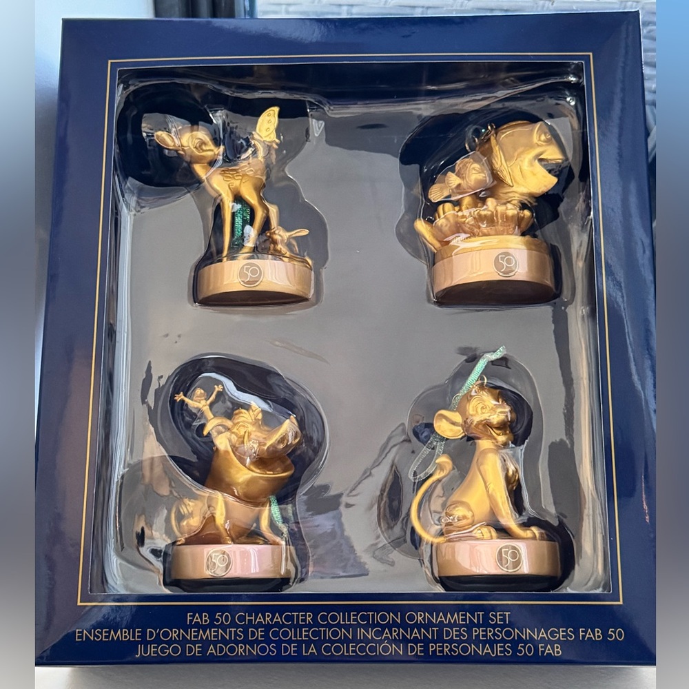 Disney’s Fab 50 Gold Ornament Set -NIB